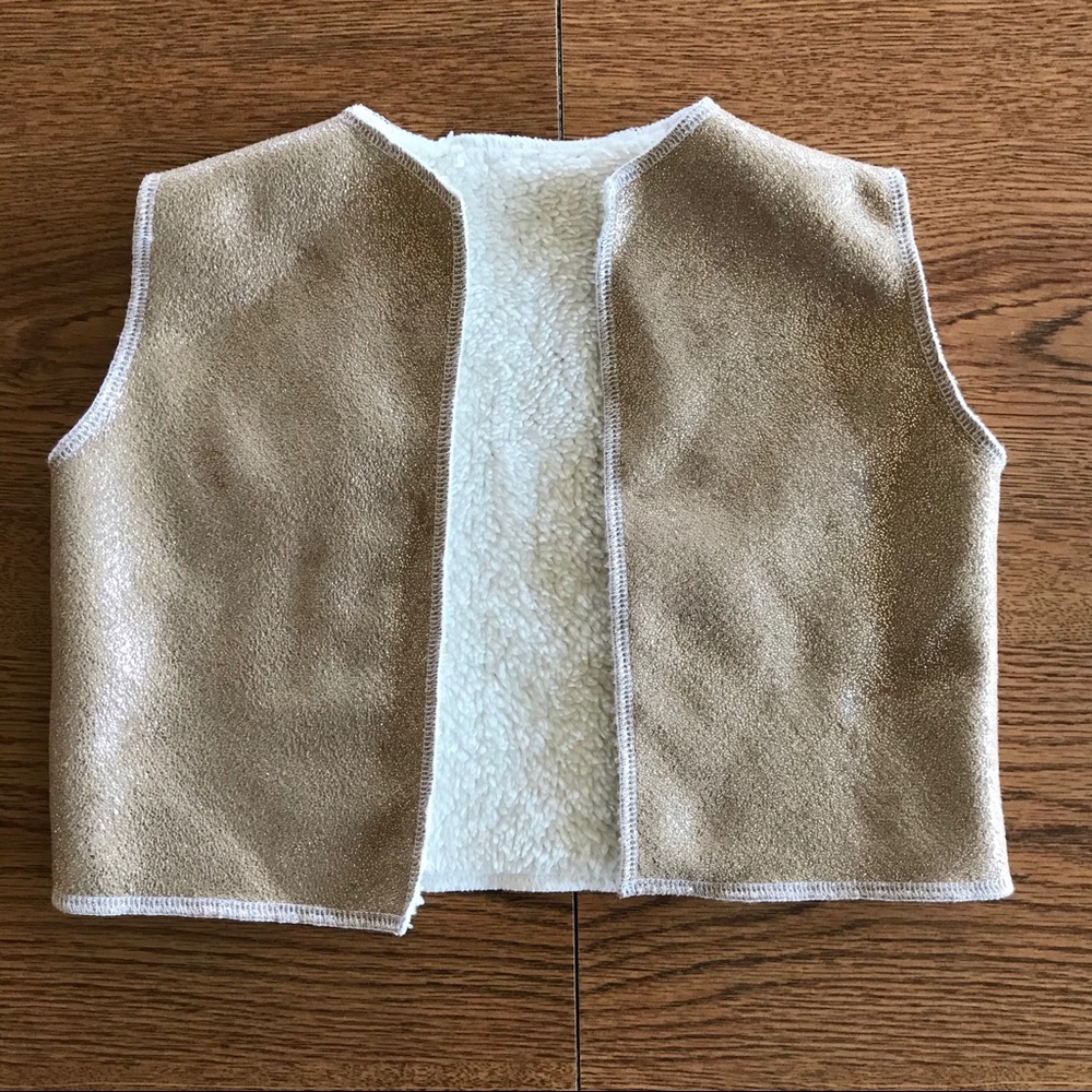 TatumLexi Rose Gold Sherpa Vest